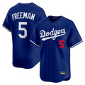 Los Angeles Dodgers #5 Freddie Freeman Player Royal HeidiMiller Limited Home Stitched Jerseys