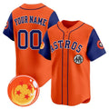 Custom Houston Astros x Dragon Ball Royal Orange HeidiMiller Vapor Premier Limited Jersey - All Stitched