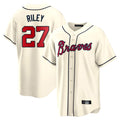 Atlanta Braves #27 Austin Riley Player Cream HeidiMiller Home Game Stitched Jerseys