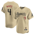 Arizona Diamondbacks #4 Ketel Marte Player Tan HeidiMiller City Connect Limited Home Game Stitched Jerseys