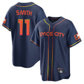 Houston Astros #11 Cam Smith Player Navy HeidiMiller City Connect Home Game Stitched Jerseys