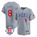 Chicago Cubs #8 Ian Happ Player Gray HeidiMiller Road 150th Anniversary Limited Home Stitched Jerseys