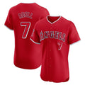Los Angeles Angels #7 Jo Adell Player Red HeidiMiller Home Limited Elite Stitched Jerseys