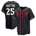Minnesota Twins #25 Byron Buxton Player Black HeidiMiller Fashion Out Home Limited Stitched Jerseys