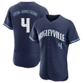 Chicago Cubs #4 Pete Crow-Armstrong Player Navy HeidiMiller City Connect Limited Elite Home Stitched Jerseys