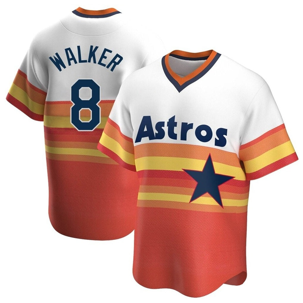 Houston Astros #8 Christian Walker Player Rainbow Cooperstown Collection HeidiMiller T-shirt Stitched Jerseys