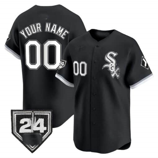 Custom Chicago White Sox 2024 Spring Training Patch Vapor Premier Limited Jersey ¨C Black HeidiMiller