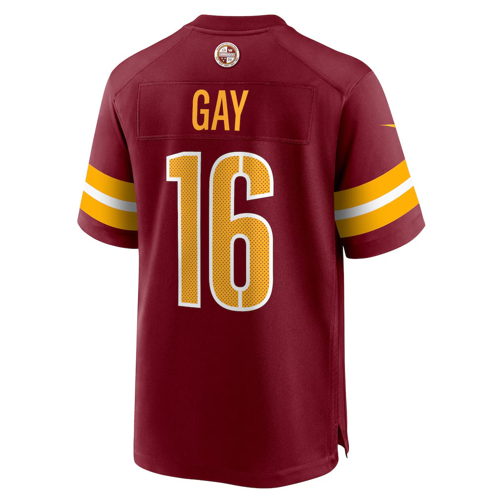 W.Commanders #16 Matt Gay Burgundy HeidiMiller Team Game Jersey