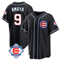Chicago Cubs #9 Miguel Amaya Player Black HeidiMiller Fashion Out 150th Anniversary Game Stitched Jerseys