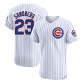 Chicago Cubs #23 Ryne Sandberg Player White HeidiMiller Limited Elite Home Game Stitched Jerseys