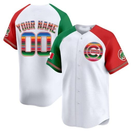Custom Chicago Cubs Mexico Vapor Premier Limited Jersey ¨C White 2 HeidiMiller