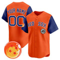 Custom Boston Red Sox x Dragon Ball Royal Orange HeidiMiller Vapor Premier Limited Jersey - All Stitched
