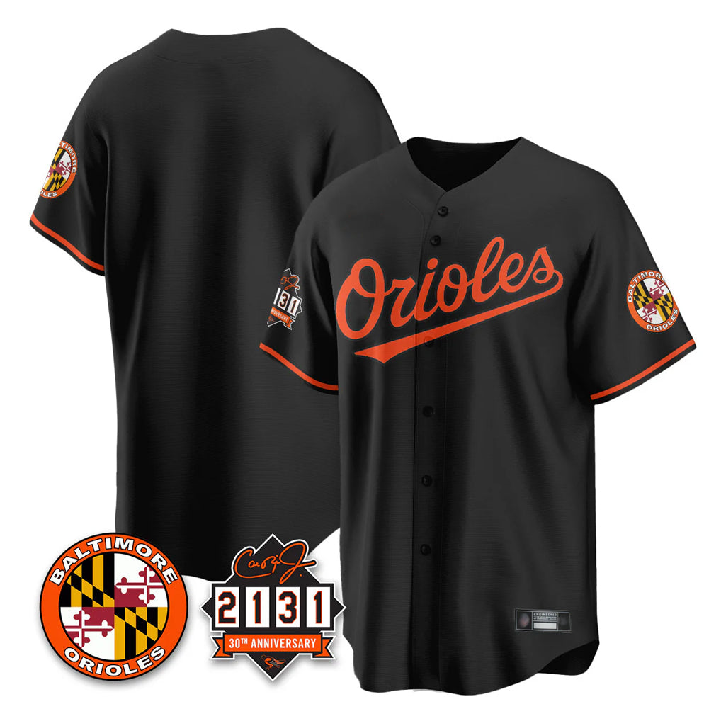 Baltimore Orioles Black HeidiMiller 30th Anniversary of 2131 Home Game Blank Player Stitched Jerseys