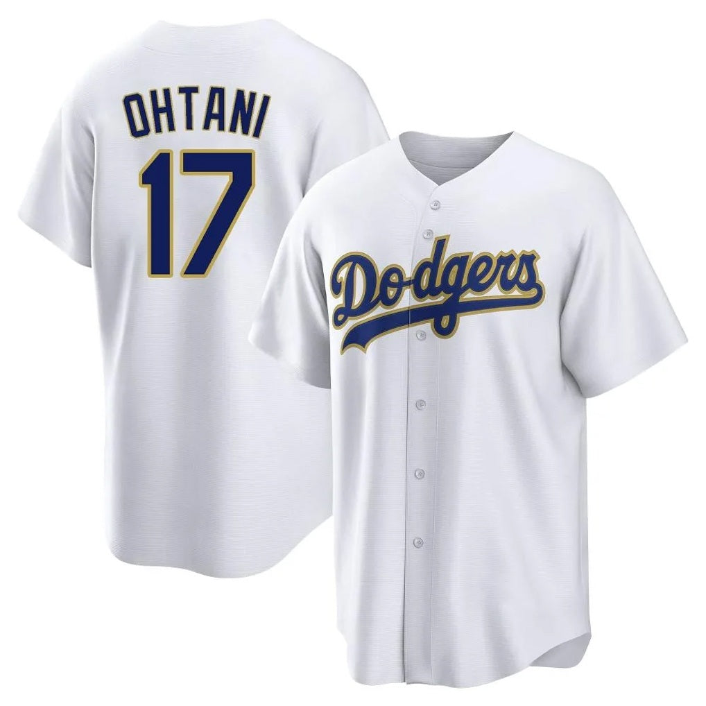 Los Angeles Dodgers #17 Shohei Ohtani Player Gold White HeidiMiller 2026 Collection Stadium Game Stitched Jerseys