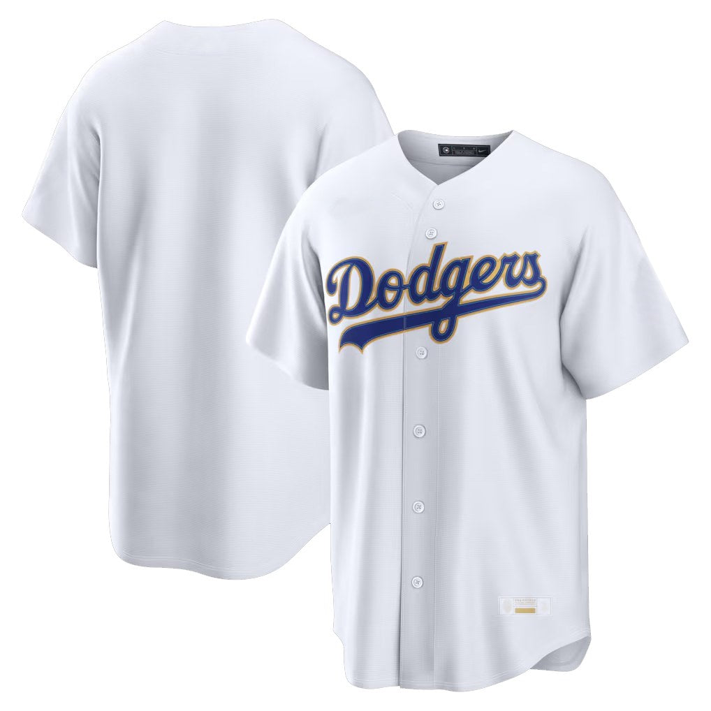 Los Angeles Dodgers Blank Player Gold White HeidiMiller 2026 Collection Stadium Limited Stitched Jerseys
