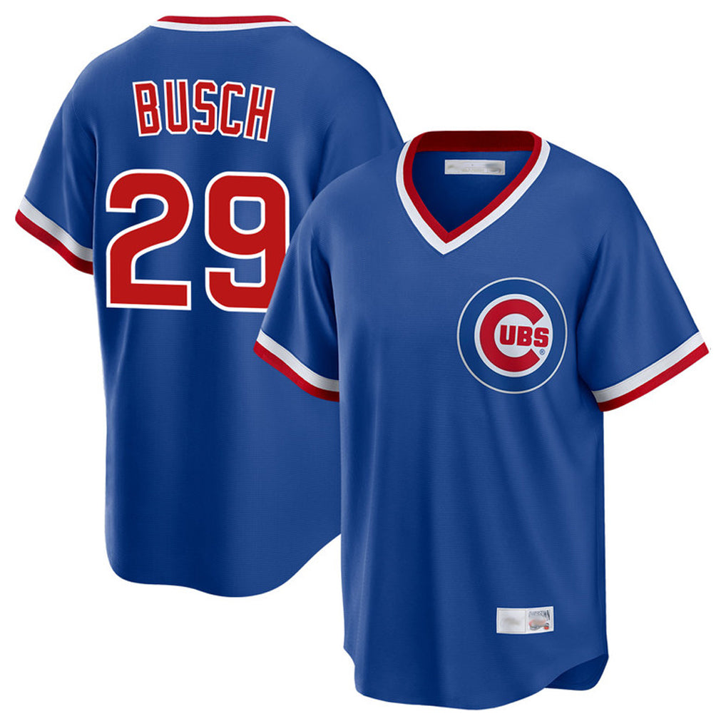 Chicago Cubs #29 Michael Busch Player Royal HeidiMiller T-shirt Cooperstown Collection Limited Stitched Jerseys