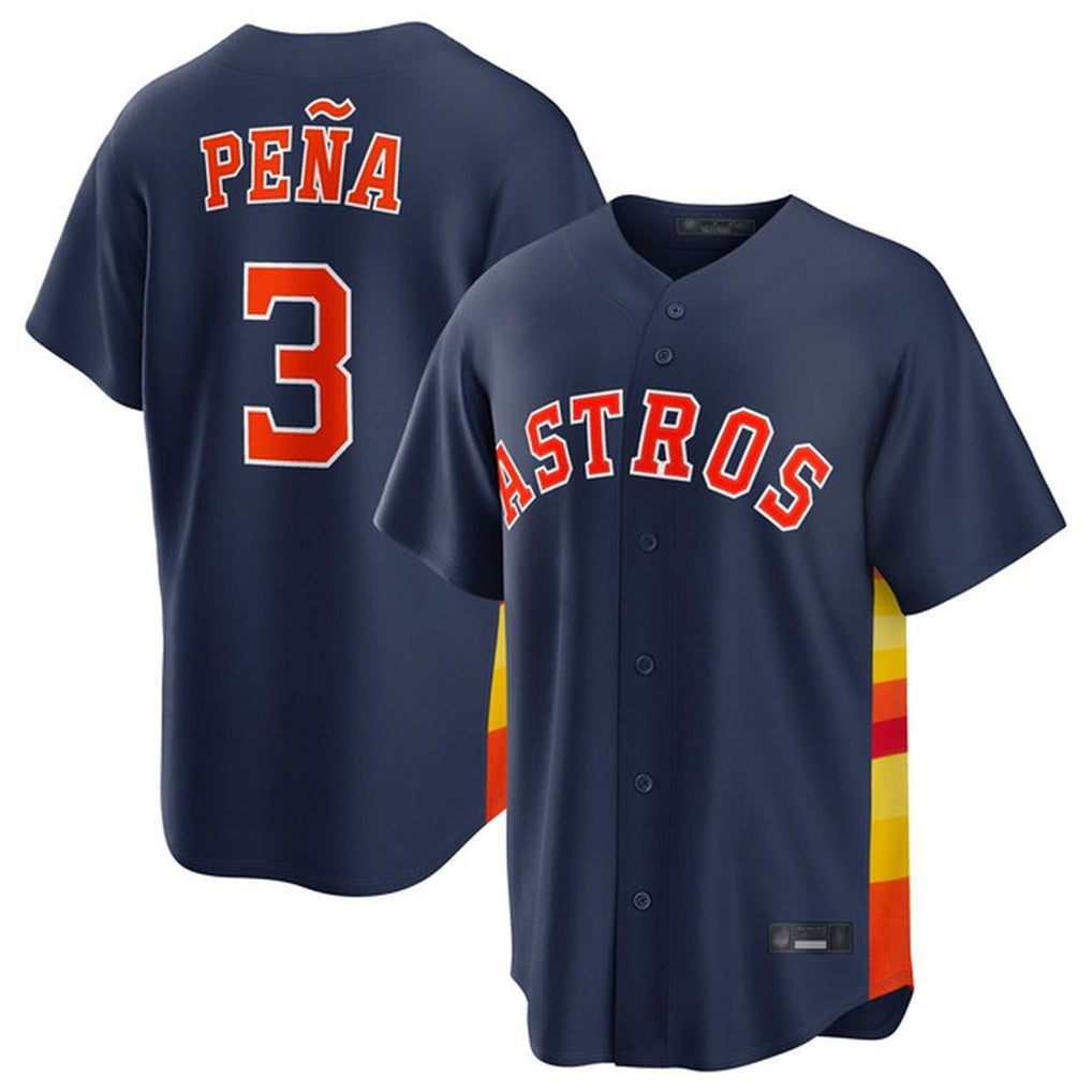Houston Astros #3 Jeremy Pena Player Navy HeidiMiller Home Game Stitched Jerseys