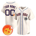 Custom Boston Red Sox x Dragon Ball Cream HeidiMiller Vapor Premier Limited Jersey - All Stitched