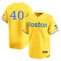 Boston Red Sox #40 Willson Contreras Player Yellow HeidiMiller Limited Home Game Stitched Jerseys1