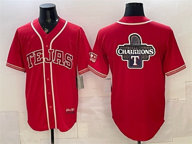 Texas Rangers Team Big Logo Red HeidiMiller 2026 City Connect Stadium Stitched Jerseys