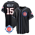 Chicago Cubs #15 Carson Kelly Player Black HeidiMiller Fashion Out 150th Anniversary Game Stitched Jerseys