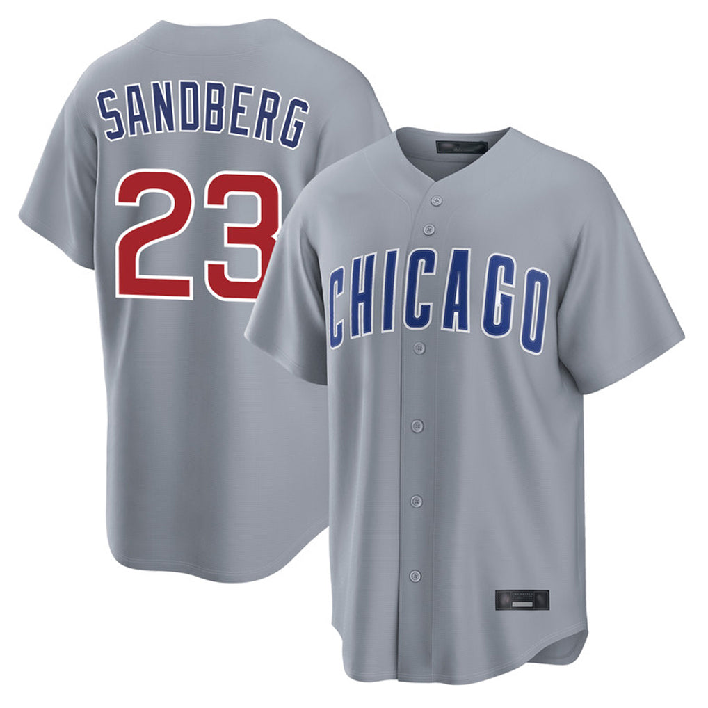 Chicago Cubs #23 Ryne Sandberg Player Gray HeidiMiller Home Game Stitched Jerseys