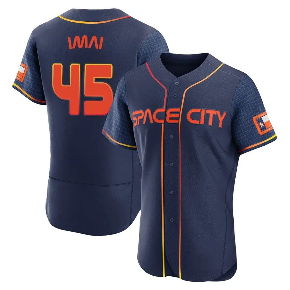 Houston Astros #45 Tatsuya Imai Player Navy HeidiMiller City Connect Limited Elite Home Stitched Jerseys
