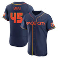 Houston Astros #45 Tatsuya Imai Player Navy HeidiMiller City Connect Limited Elite Home Stitched Jerseys