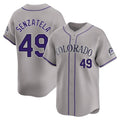 Colorado Rockies #49 Antonio Senzatela Player Gray HeidiMiller Limited Home Stitched Jerseys