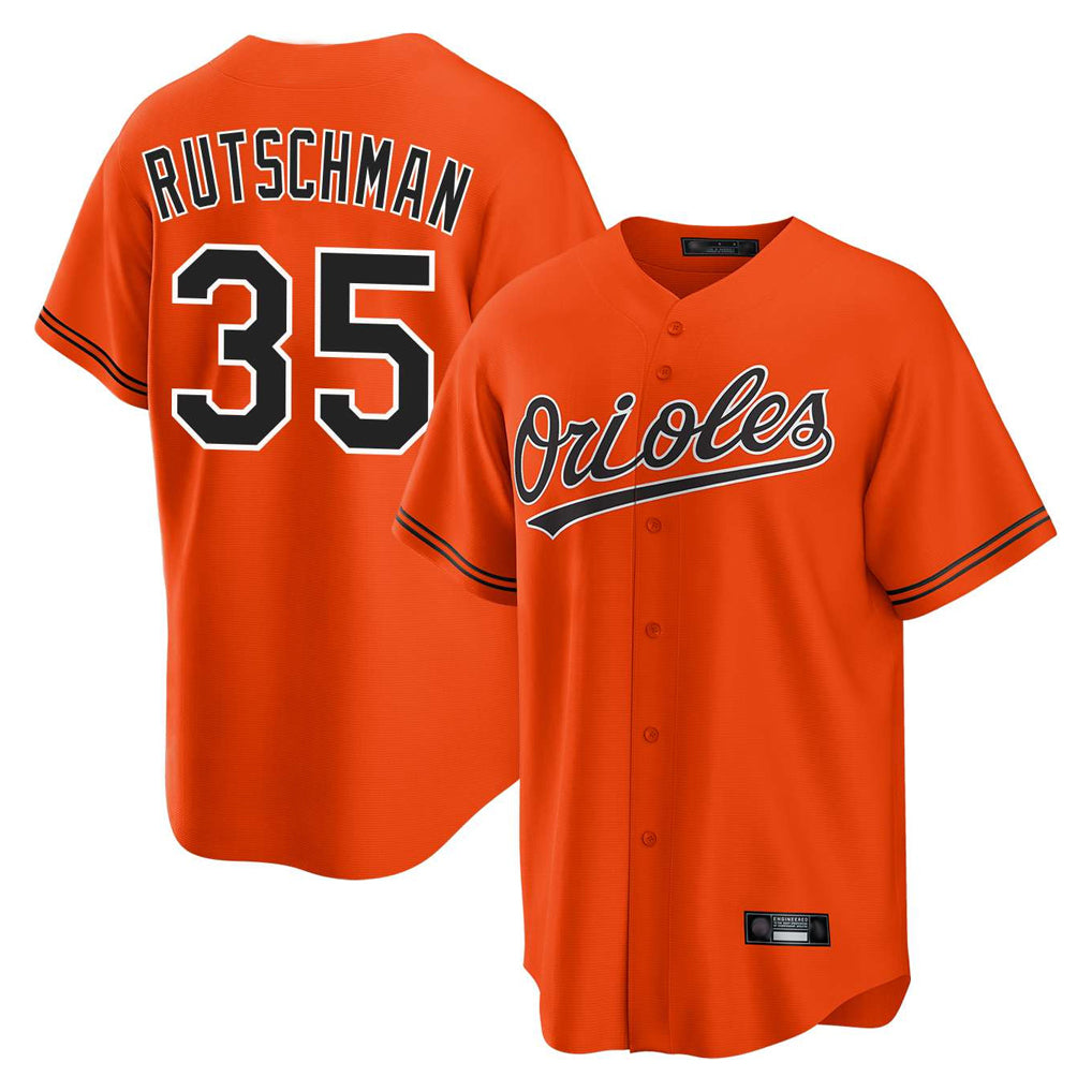Baltimore Orioles #35 Adley Rutschman Player Orange HeidiMiller Home Game Stitched Jerseys