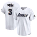 Houston Astros #3 Jeremy Pena Player White HeidiMiller Throwback Cooperstown Collection Limited Stitched Jerseys
