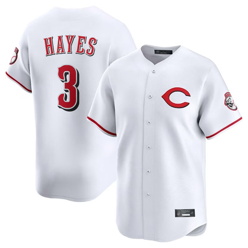 Cincinnati Reds #3 Ke'Bryan Hayes Player White HeidiMiller Limited Home Stitched Jerseys