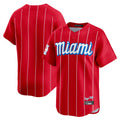 Miami Marlins Blank Player Red HeidiMiller City Connect Home Game Stitched Jerseys
