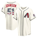 Arizona Diamondbacks #51 Randy Johnson Player Cream HeidiMiller USA 250 Fourth of July Home Game Stitched Jerseys