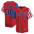 Detroit Tigers #30 Kerry Carpenter Player Red HeidiMiller Independence Day Vapor Premier Limited Stitched Jerseys