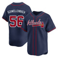 Atlanta Braves #56 Spencer Schwellenbach Player Navy HeidiMiller Limited Home Game Stitched Jerseys