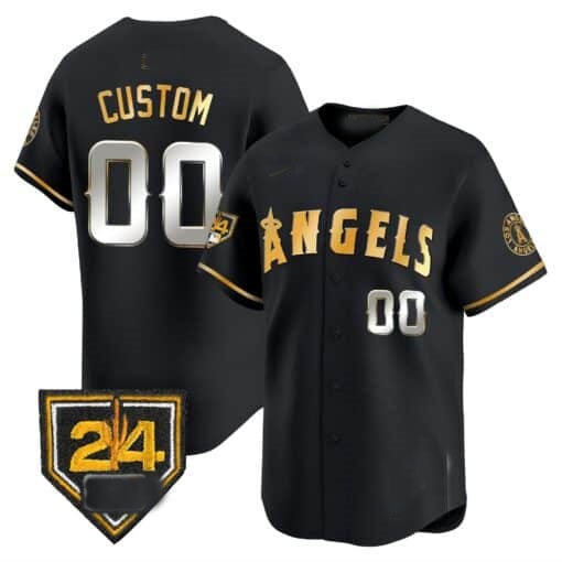 Custom Los Angeles Angels 2024 Spring Training Patch Vapor Premier Limited Jersey ¨C All Stitched-Black HeidiMiller