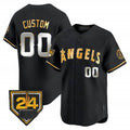 Custom Los Angeles Angels 2024 Spring Training Patch Vapor Premier Limited Jersey ¨C All Stitched-Black HeidiMiller