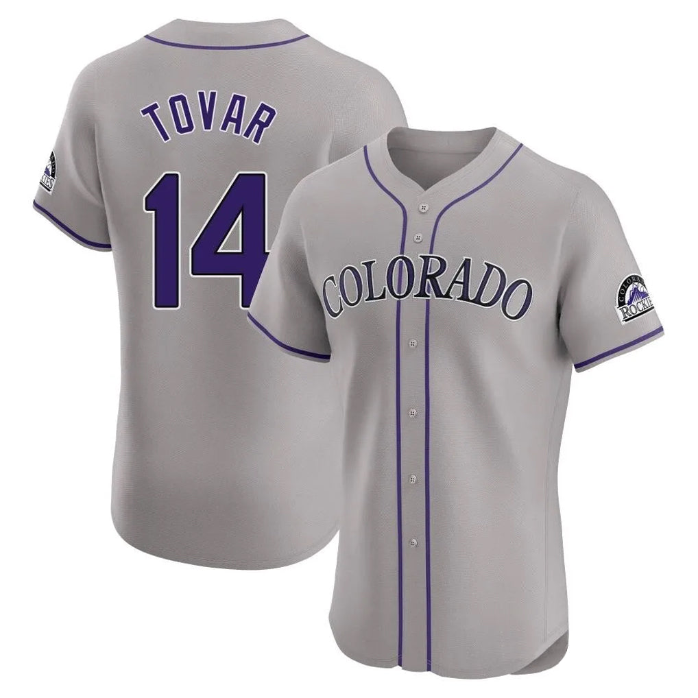 Colorado Rockies #14 Ezequiel Tovar Player Gray HeidiMiller Limited Elite Home Stitched Jerseys
