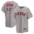 Boston Red Sox #16 Jarren Duran Player Gray HeidiMiller Road USA 250 Fourth of July Home Game Stitched Jerseys