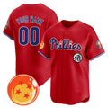 Custom Philadelphia Phillies x Dragon Ball Red HeidiMiller Vapor Premier Limited Jersey - All Stitched