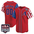 Custom Arizona Diamondbacks America 250 Edition Vapor Premier Limited Red HeidiMiller Stitched Jerseys