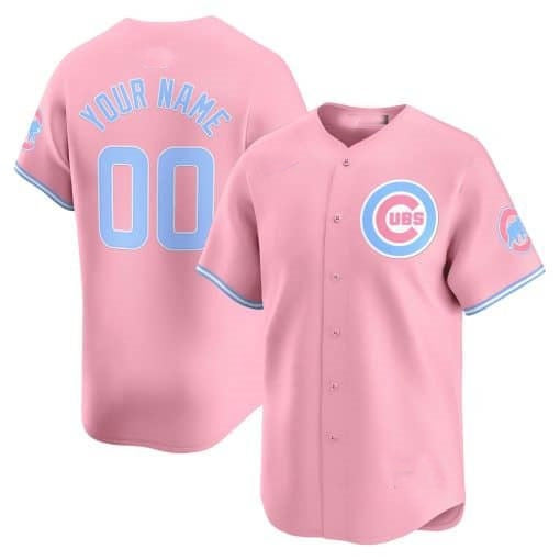 Custom Chicago Cubs Bubblegum Pink Vapor Premier Limited Jersey ¨C All Stitched-Pink HeidiMiller