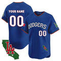 Custom Los Angeles Dodgers Mexico California Patch Vapor Premier Limited Jersey V3 ¨C Royal HeidiMiller