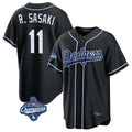 Los Angeles Dodgers #11 Roki Sasaki Player Black HeidiMiller World Series Meet Carbon Limited Home Stitched Jerseys