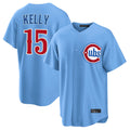 Chicago Cubs #15 Carson Kelly Player Light Blue HeidiMiller Home Game Stitched Jerseys