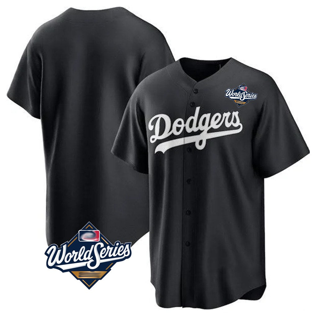 Los Angeles Dodgers Blank Player Black HeidiMiller Pitch Fashion World Series T-shirt Stitched Jerseys
