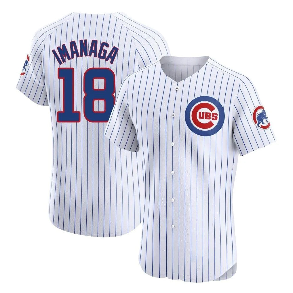Chicago Cubs #18 Shota Imanaga Player White HeidiMiller Limited Elite Home Game Stitched Jerseys