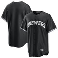 Milwaukee Brewers Blank Player Black HeidiMiller Game Home Stitched Jerseys