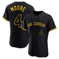 Los Angeles Angels #4 Christian Moore Player Black HeidiMiller Snake Skin City Limited Elite Home Stitched Jerseys